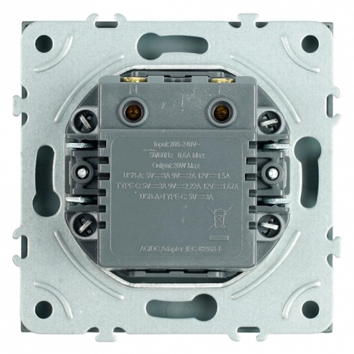 Розетка 2хUSB type A и C без рамки Stekker Эмили 49931 в Нижнем Новгороде фото 3