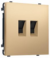 Розетка двойная Ethernet RJ-45 и со шторками, без рамки Ambrella Volt MS MS892110 в Нижнем Новгороде