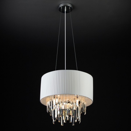 Подвесной светильник Eurosvet Amantea 10122/6 хром/прозрачный хрусталь Strotskis Smart в Нижнем Новгороде фото 5