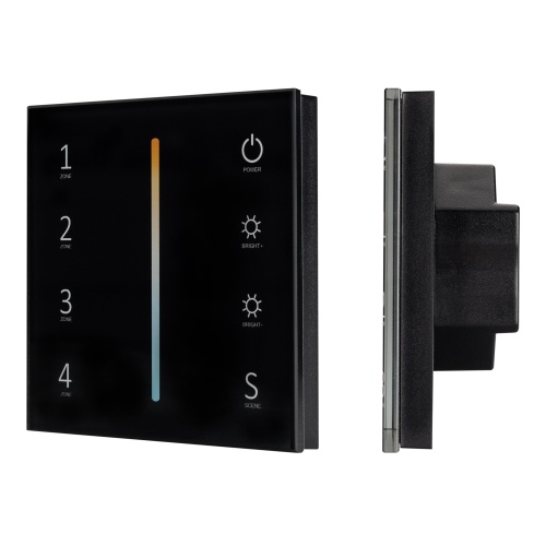 Панель Sens SMART-P43-MIX Black (230V, 4 зоны, 2.4G) (Arlight, IP20 Пластик, 5 лет) в Протвино фото 4