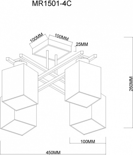 Люстра на штанге MyFar Eileen MR1501-4C в Нижнем Новгороде фото 5
