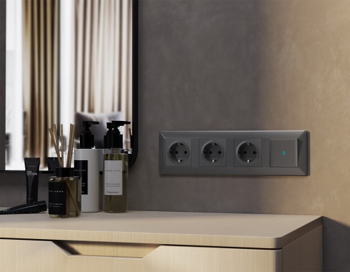 Выключатель самовозвратный одноклавишный с подсветкой, без рамки Ambrella Volt MA MA652060 в Нижнем Новгороде фото 3