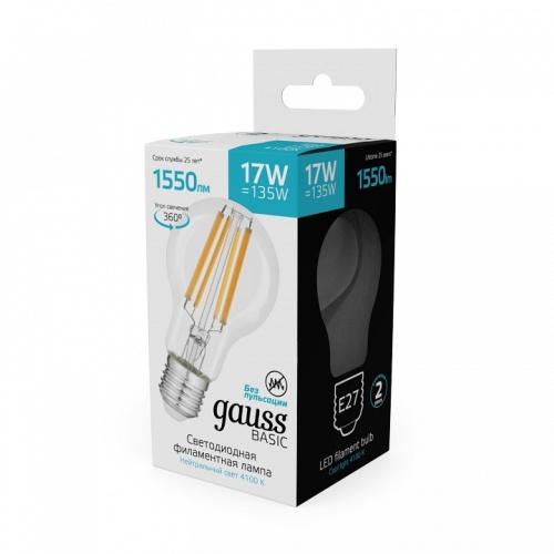 Лампа светодиодная Gauss  E27 17Вт 4100K 10212272 в Нижнем Новгороде фото 3