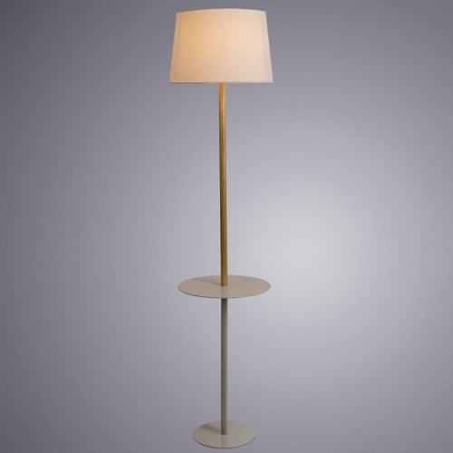 Торшер с полкой Arte Lamp Connor A2102PN-1WH в Гаджиево фото 3