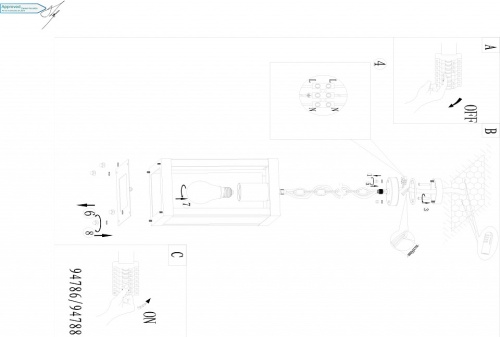 Подвесной светильник Eglo Alamonte 1 94788 в Нижнем Новгороде фото 2