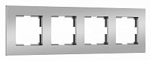 Рамка на 4 поста Werkel Slab (серебро софт) W0042965 в Нижнем Новгороде