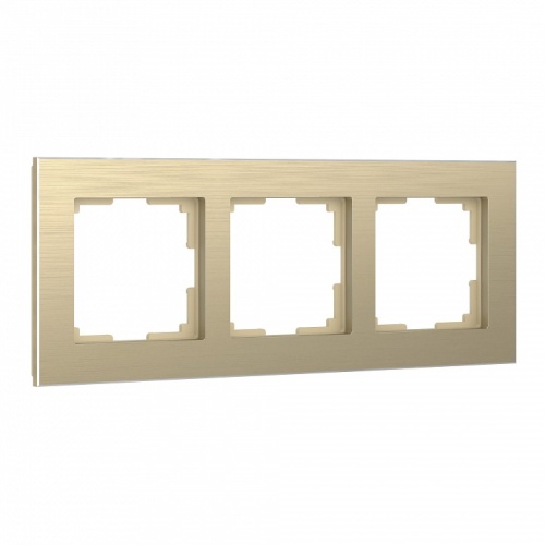 Рамка на 3 поста Werkel Aluminium (шампань) W0031711 в Нижнем Новгороде