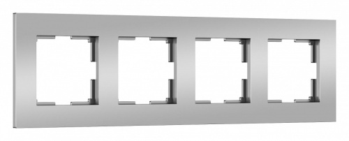 Рамка на 4 поста Werkel Slab (серебро софт) W0042965 в Нижнем Новгороде