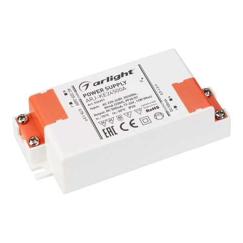 Блок питания ARJ-KE24500A (12W, 500mA, PFC) (Arlight, IP20 Пластик, 5 лет) в Сельцо фото 2