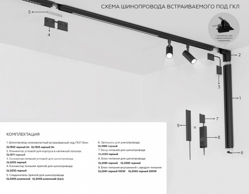 Трек встраиваемый Ambrella Light TRACK SYSTEM GL1925 в Нижнем Новгороде фото 4