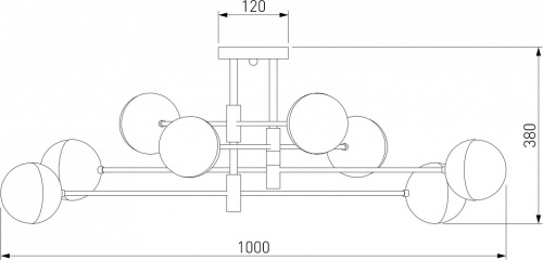 Потолочная люстра Eurosvet Nuvola 70129/8 латунь в Дудинке фото 4