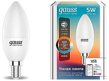 Лампа светодиодная с управлением через Wi-Fi Gauss Smart Home E14 5Вт 2700-6500K 1110112 в Нижнем Новгороде