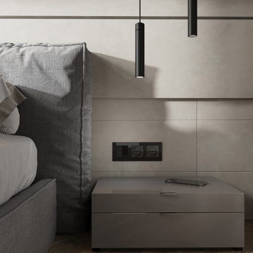 Розетка с заземлением и со шторками и 2хUSB, без рамки Werkel черный акрил W1171748 в Нижнем Новгороде фото 2