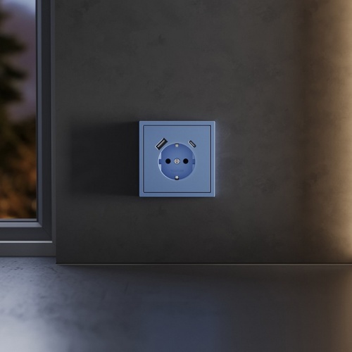 Накладка для розетки с заземлением и со шторками и 2хUSB type A и C Voltum S70 VLS001015 в Нижнем Новгороде фото 4