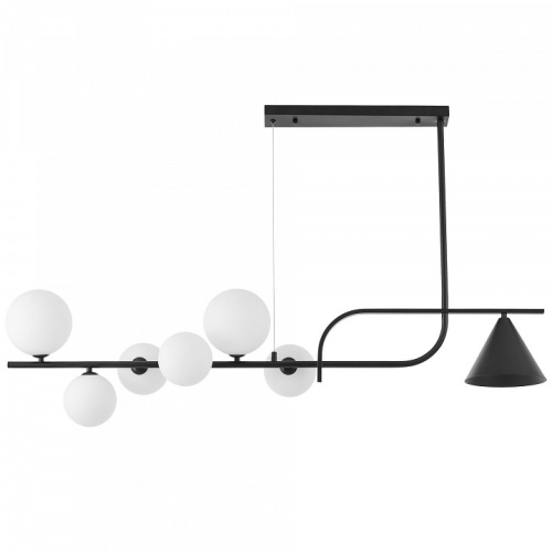 Светильник на штанге LUMINA DECO AMADEO LDP 7036-7 BK+WT в Нижнем Новгороде фото 3