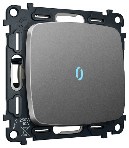 Выключатель самовозвратный одноклавишный с подсветкой, без рамки Ambrella Volt MO MO652060 в Нижнем Новгороде