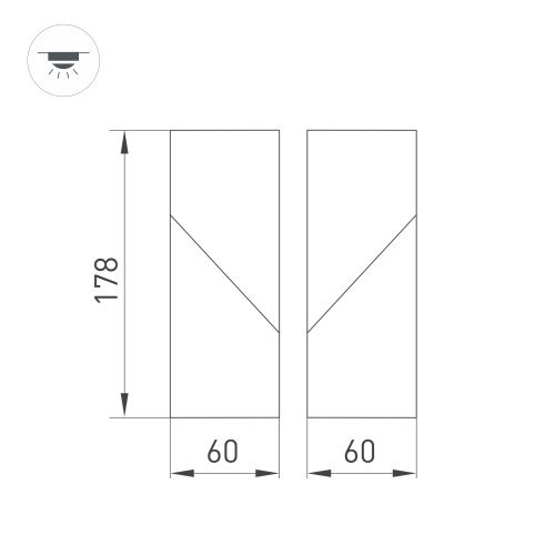 Светильник SP-TWIST-SURFACE-S60x60-12W Warm3000 (BK, 30 deg) (Arlight, IP40 Металл, 3 года) в Советске фото 4