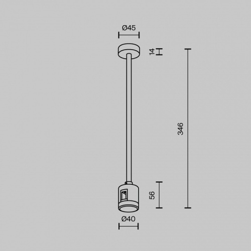 Основание на штанге Maytoni Accessories for tracks Flarity TRA158С-IPC1-B в Ермолино фото 2