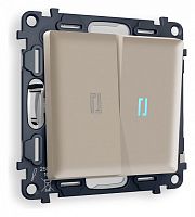 Выключатель проходной двухклавишный с подсветкой Ambrella Volt ALFA MA364040 в Нижнем Новгороде