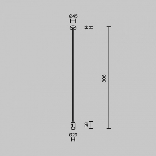 Основание на штанге Maytoni Accessories for tracks Flarity TRA159С-SL1-B в Похвистнево фото 2