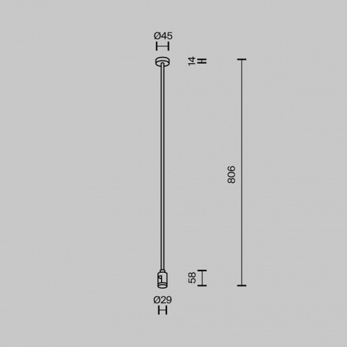 Основание на штанге Maytoni Accessories for tracks Flarity TRA159С-SL1-B в Бородино фото 2