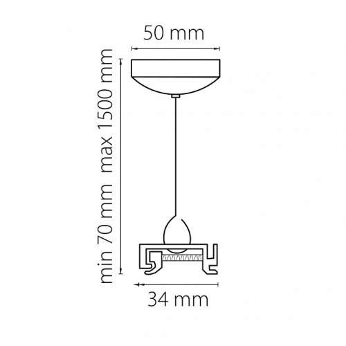 Подвес для трека Lightstar Barra 504177 в Ермолино фото 2