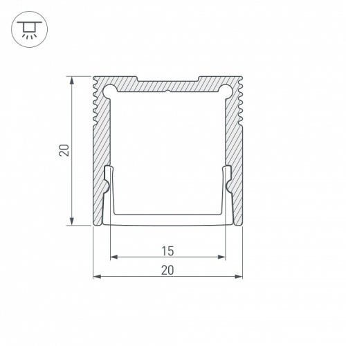 Профиль накладной Arlight SL-SLIM20-H20-2000ANOD 023722 в Нижнем Новгороде фото 2