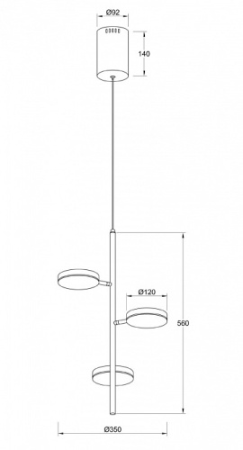 Подвесной светильник Maytoni Fad MOD070PL-L18WK в Ермолино фото 5