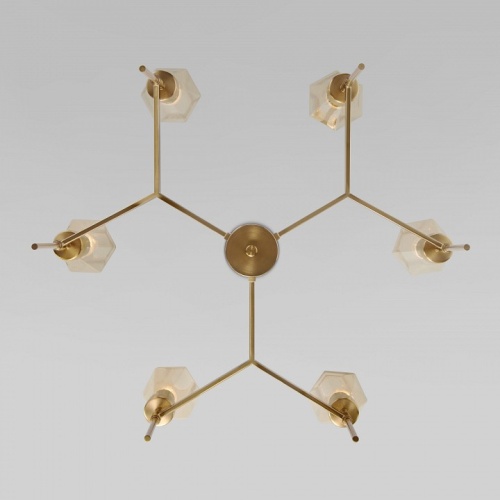 Люстра на штанге Eurosvet Prism 60143/6 латунь в Нижнем Новгороде фото 4