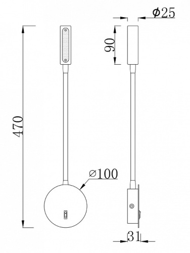 Бра Maytoni Stem C035WL-L3B3K в Дудинке фото 4