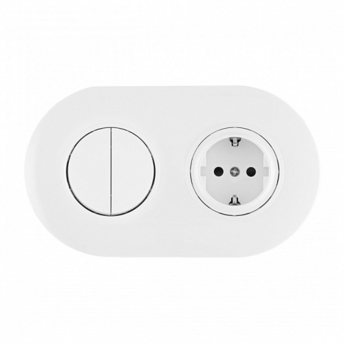 Блок с розеткой и выключателем Arte Milano SET08-2 SET08-2-40-1-30-2 white в Нижнем Новгороде