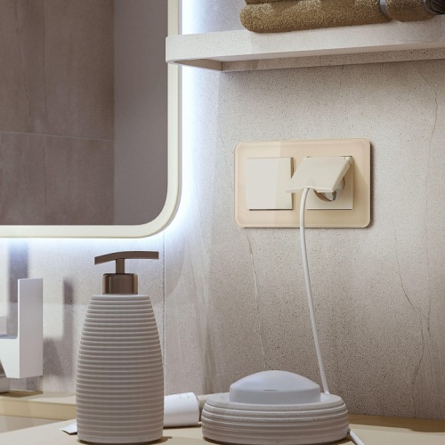 Рамка на 2 поста Werkel Elite (айвори, стекло) W0022443 в Нижнем Новгороде фото 2