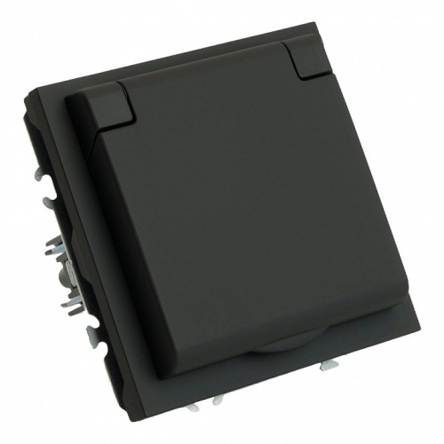 Розетка с заземлением и со шторкой, с крышкой Stekker Эмили 49855 в Нижнем Новгороде фото 6