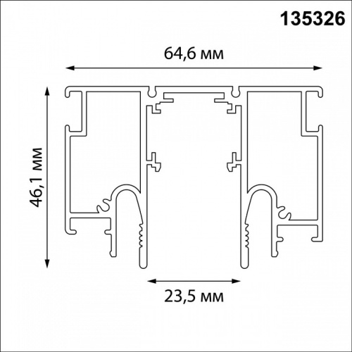 Трек встраиваемый Novotech LumFer FOR NOVOTECH 135326 в Нижнем Новгороде фото 2