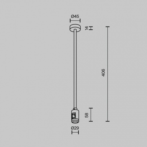 Основание на штанге Maytoni Accessories for tracks Flarity TRA158С-SL1-B в Соколе фото 2