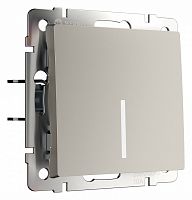 Выключатель проходной одноклавишный с подсветкой без рамки Werkel дымчатый W1210104 в Нижнем Новгороде