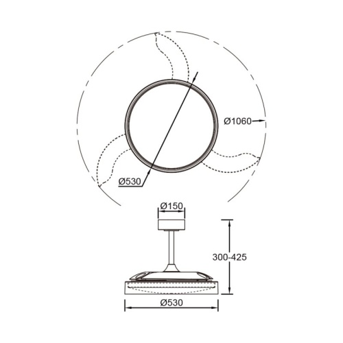 Светильник с вентилятором Mantra GLASS FAN 9525 в Нижнем Новгороде фото 2