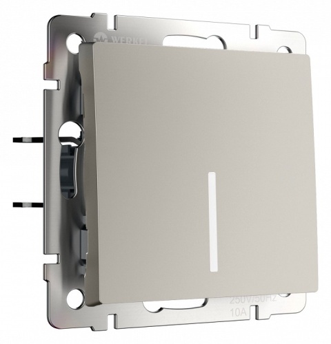 Выключатель проходной одноклавишный с подсветкой без рамки Werkel дымчатый W1210104 в Нижнем Новгороде