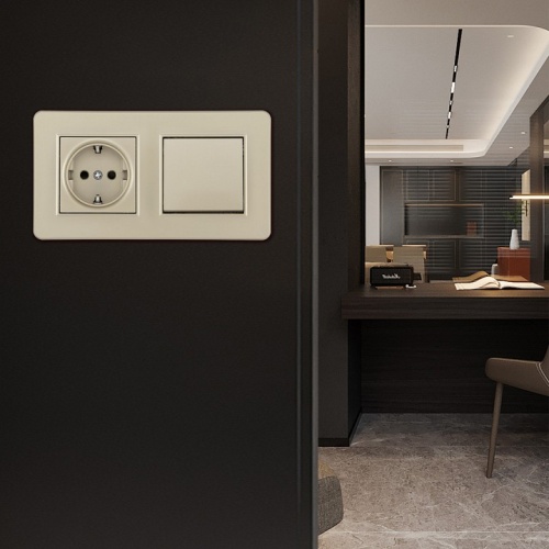 Блок с розеткой и выключателем Arte Milano SET16-2 SET16-2-40-1-30-1 shampan в Нижнем Новгороде фото 2