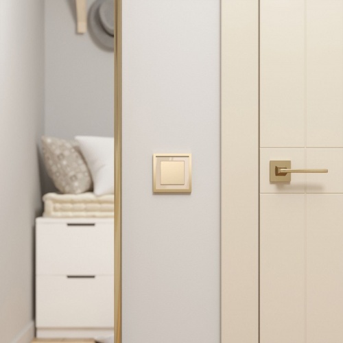 Рамка на 1 пост Werkel Baguette (айвори/латунь) W0012851 в Нижнем Новгороде фото 3