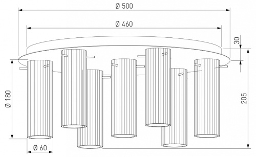 Потолочная люстра Eurosvet Merge 502111/7 в Нижнем Новгороде фото 2