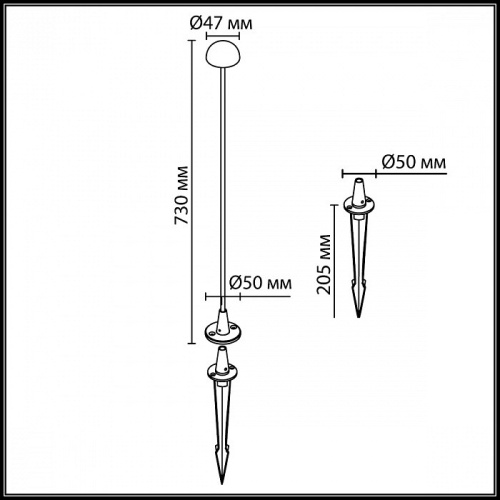 Наземный низкий светильник Odeon Light VERDE 7122/4GLA в Нижнем Новгороде фото 3