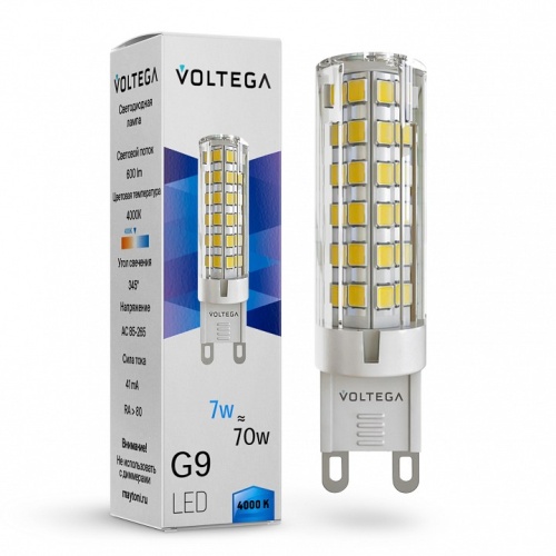 Лампа светодиодная Voltega Simple Capsule G9 7Вт 4000K 7188 в Ревде фото 2
