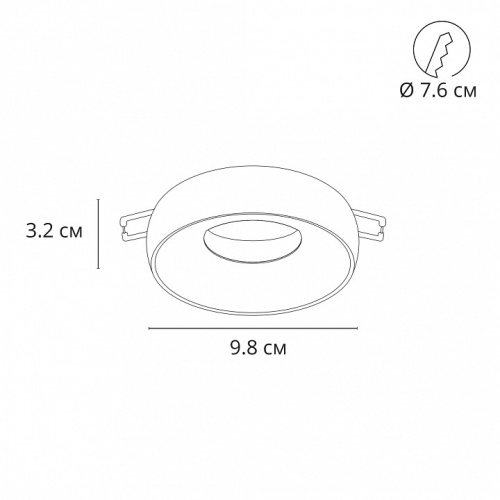 Встраиваемый светильник Arte Lamp Heze A6665PL-1BK в Бородино фото 3