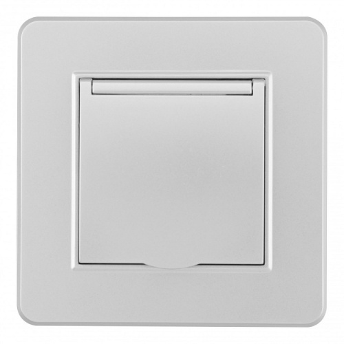 Розетка с заземлением и шторкой, с крышкой Arte Milano SET16-1 SET16-1-41-1 silver в Нижнем Новгороде фото 5