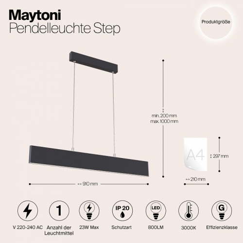 Подвесной светильник Maytoni Step P010PL-L23B в Похвистнево фото 4