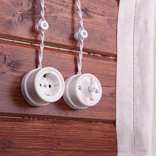 Выключатель двухклавишный Werkel Ретро (белый) W5620001 в Нижнем Новгороде фото 8