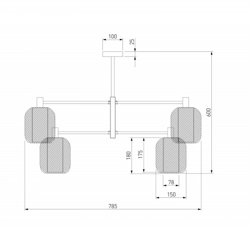 Люстра на штанге Eurosvet Voile 30191/6 черный в Нижнем Новгороде фото 3