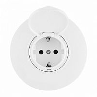 Розетка с заземлением и шторкой, с крышкой Arte Milano SET08-1 SET08-1-41-1 white в Нижнем Новгороде