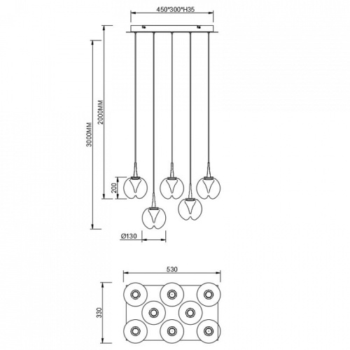 Подвесной светильник Mantra ANDROMEDA 9081 в Нижнем Новгороде фото 2